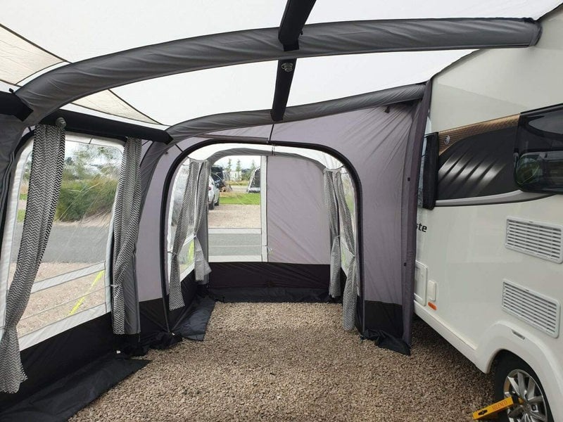 An image of the beams on the inside of the View 420 Caravan Inflatable Porch Awning With Porch Extension from OLPRO.