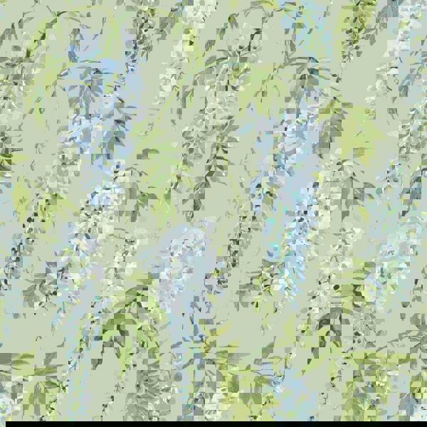 World Of Wallpaper Wisteria Wallpaper - Sage Green/Blue
