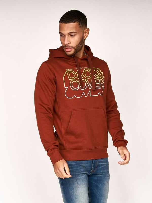 Duck and Cover Fillberts Hoodie Brick Red
