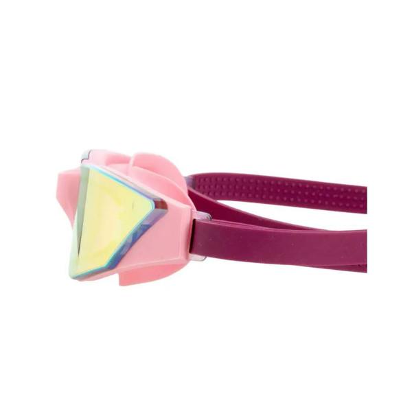 Fashy Splash L Mirrored female swim goggles in pink/gold with clear lenses