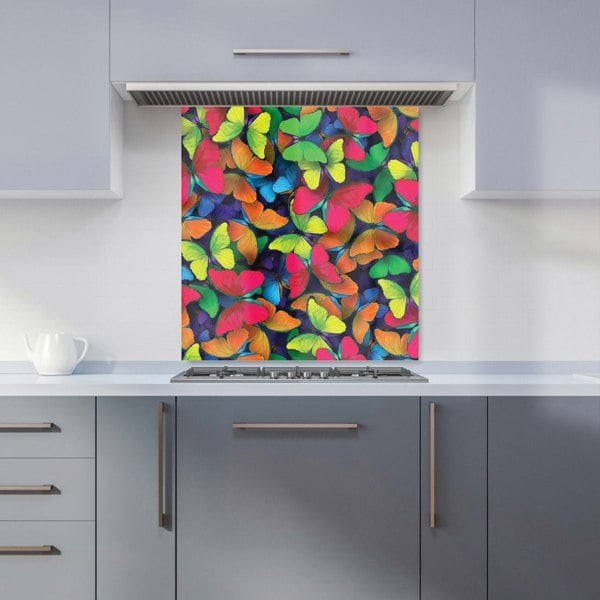 Warren Reed - Designer Rainbow Butterflies Kitchen Splashback