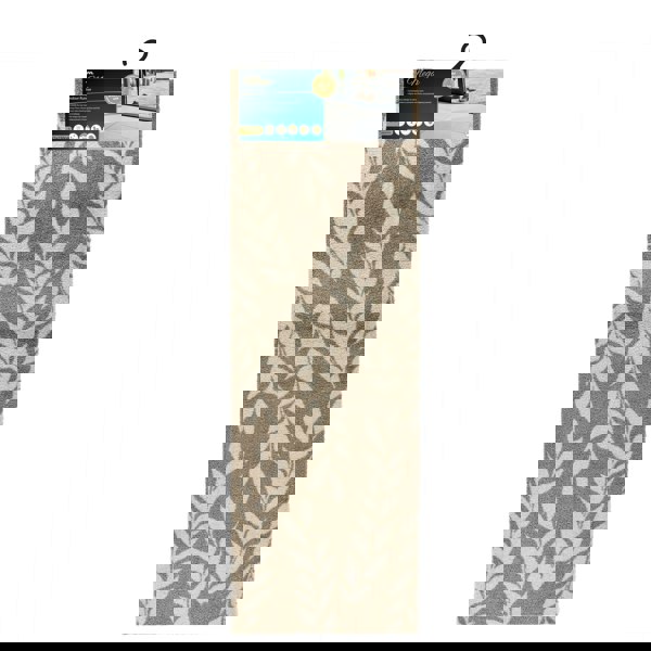 JVL Mega Mat Machine Washable Entrance Runner and Doormat Set, Brown Leaves