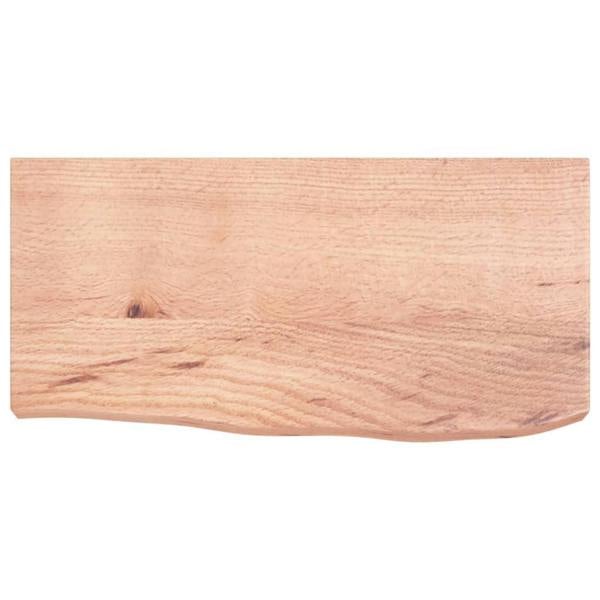Berkfield Bathroom Countertop Light Brown 60x30x6 cm Treated Solid Wood