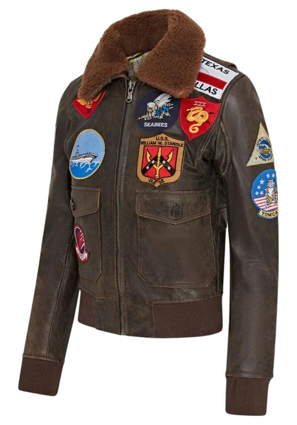 Infinity Leather Women's A2 Top Gun Leather Bomber Jacket-Sunbury