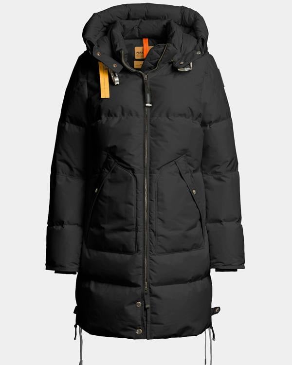 Parajumpers Long Bear Womens Hooded Down Coat - Black 541