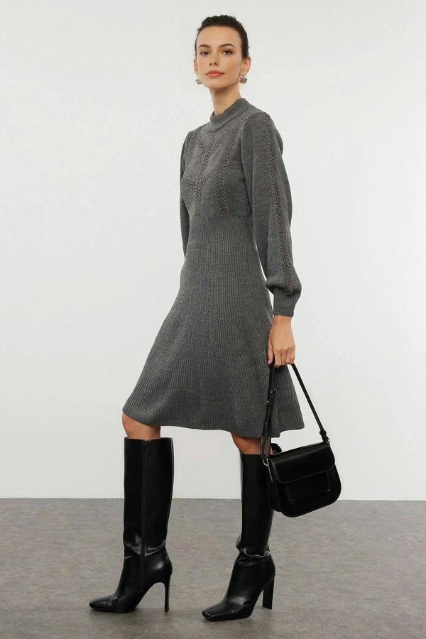 WOVCOR Mini Knit Lace Dress