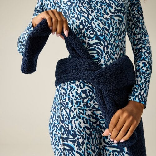 Dare 2B Womens Exchange III Animal Print Thermal Base Layer Set - Blue/White