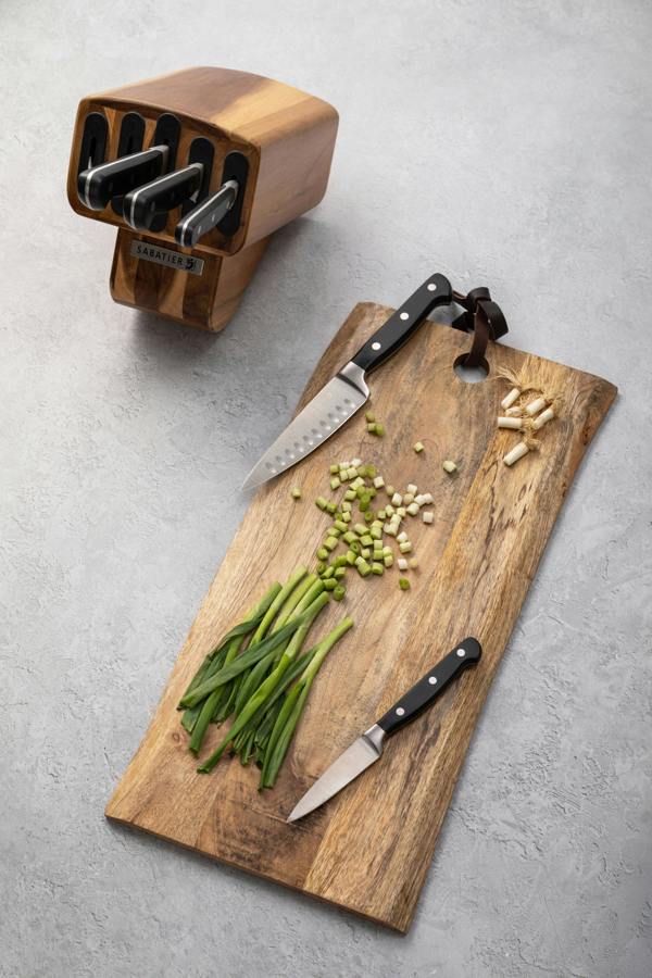 Sabatier Classic Edgekeeper Acacia 5 Piece Knife Block