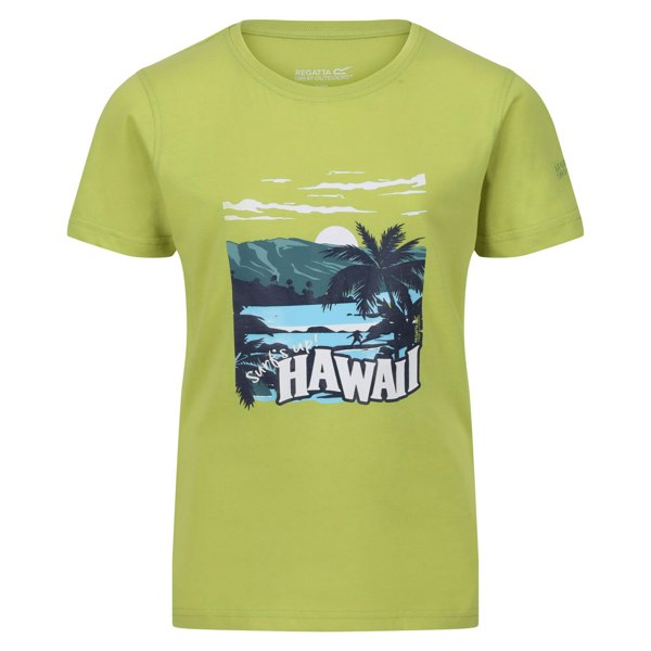 Regatta Childrens/Kids Bosley VI Hawaii T-Shirt - Green Algae