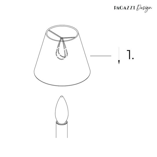 Pagazzi Lighting Junia Off White Pleated Candle Shade