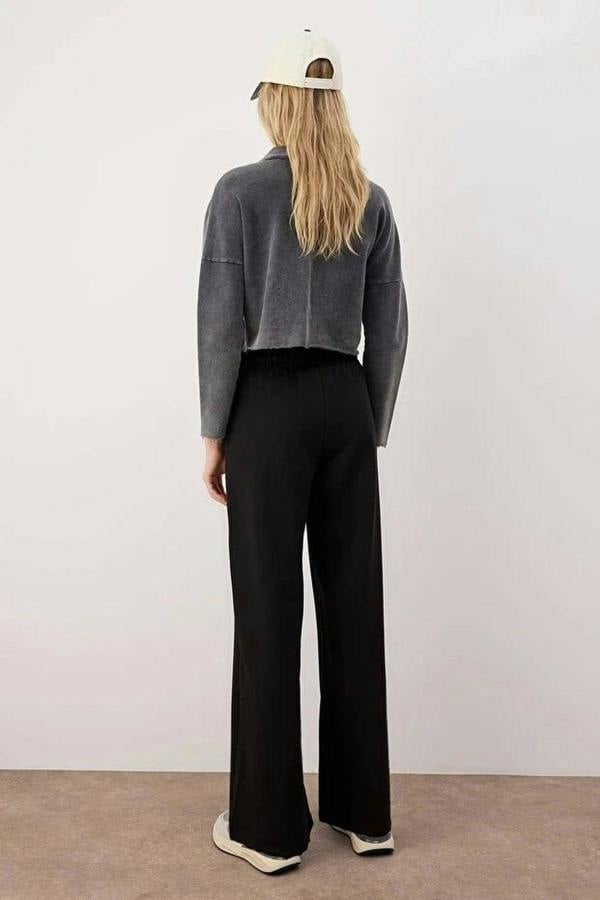 WOVCOR Cotton Wide Leg Thin Knit Jogger