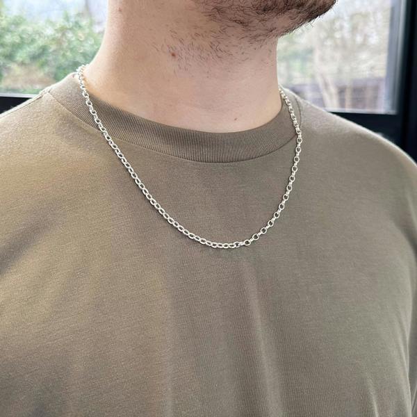 Love Silver Sterling Silver 3.9mm Belcher Chain