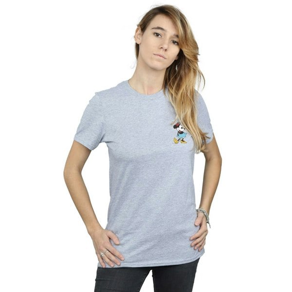 Disney Womens/Ladies Minnie Mouse Kick Chest Cotton Boyfriend T-Shirt - Sports Grey