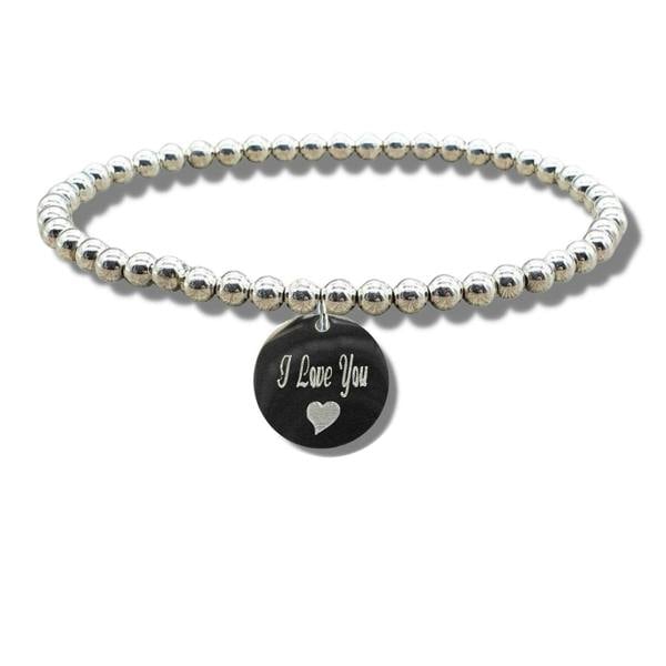 Aye Do Gifts I Love You Disc Bracelet with Heart Symbol for Women