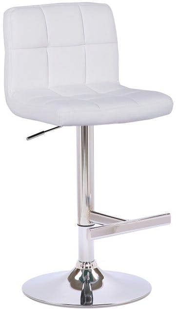 Lamboro Allegro Real Leather Adjustable Swivel Bar Stool with Backrest & Chrome Base