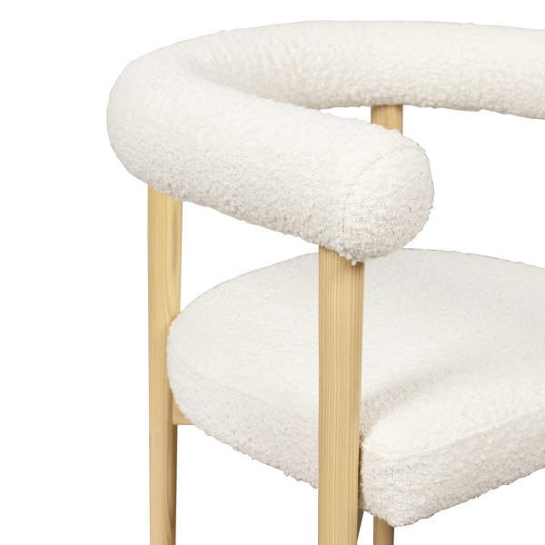 Furniture Edit Spara Cream Boucle Dining Chair