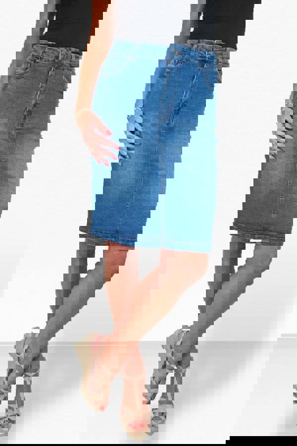 Paulo Due Women's Knee Length Denim Skirt