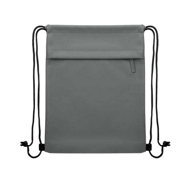 MidOcean RPET Polyester Drawstring Bag - Stone Grey - 