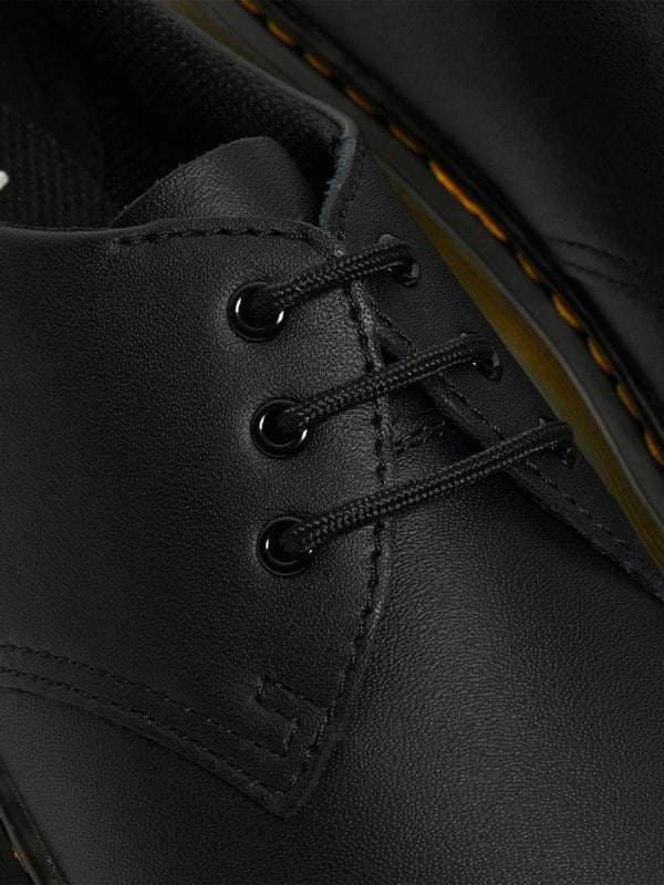 Dr Martens Girls 1461 Softy T Leather Shoes in Black