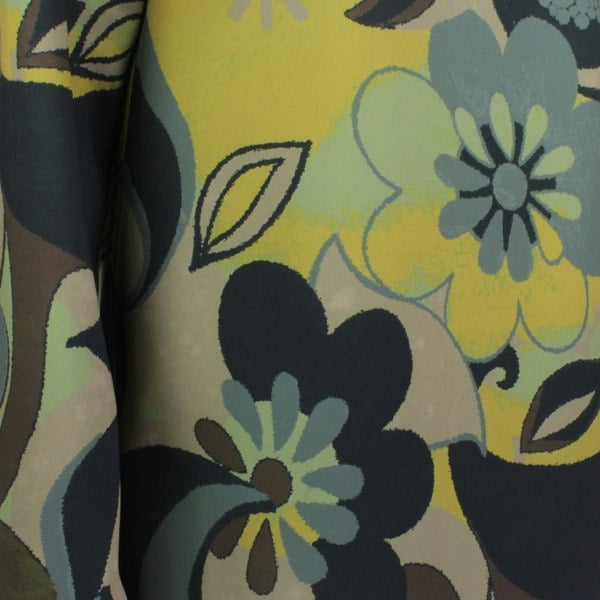 Dries Van Noten retro floral patterned funnel neck dress