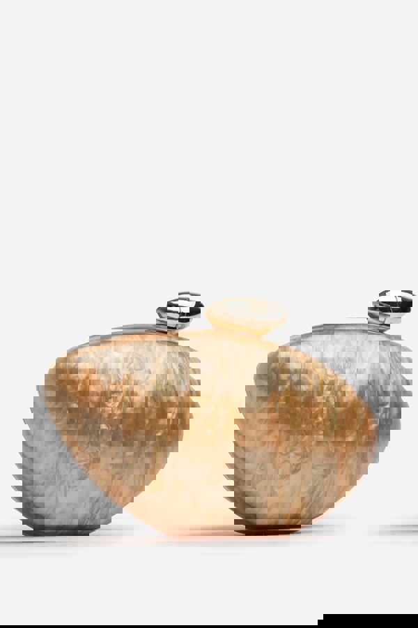 Where's That From Benna Marble Acrylic Clutch In Gold