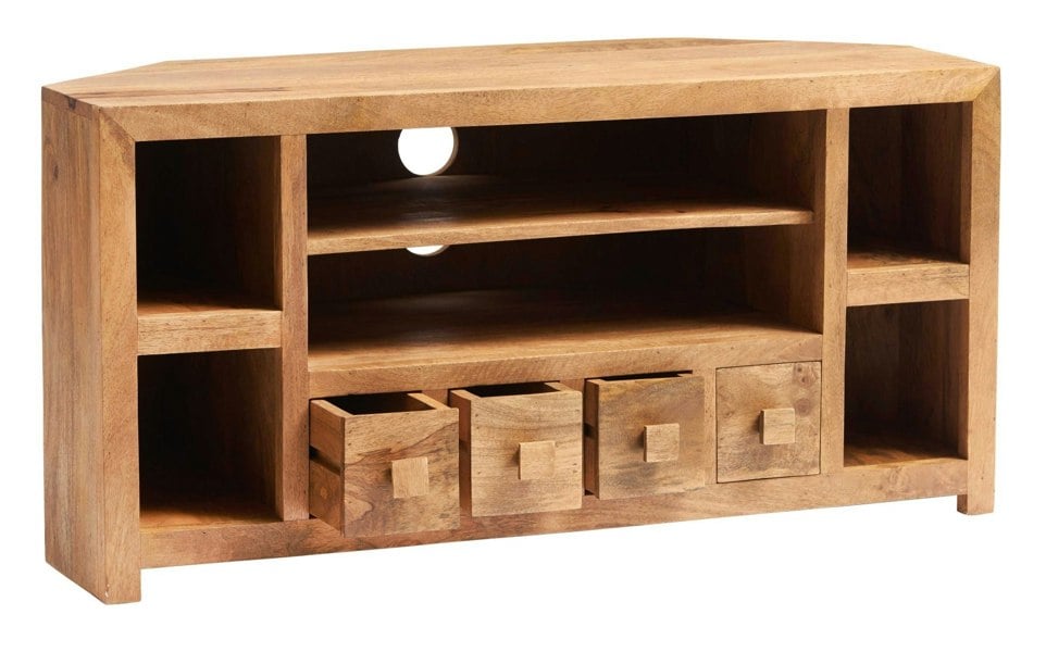 IH Design Logan Light Mango Corner TV Unit
