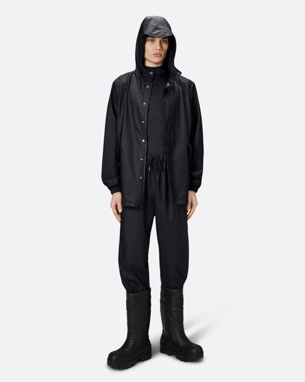 Rains Unisex Fishtail Jacket - 01 Black