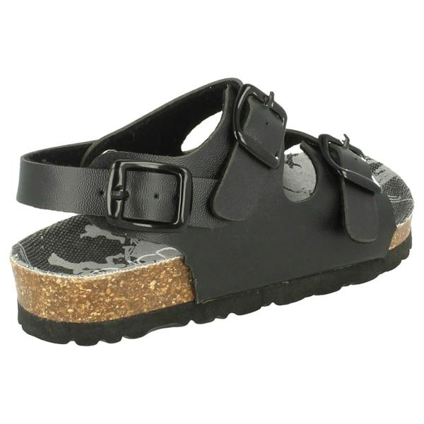 JC Dees Boys JCDees Flat Footbed 2 Buckle Strap Mule Sandal