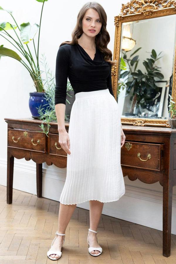 HotSquash Pleated Midi Skirt