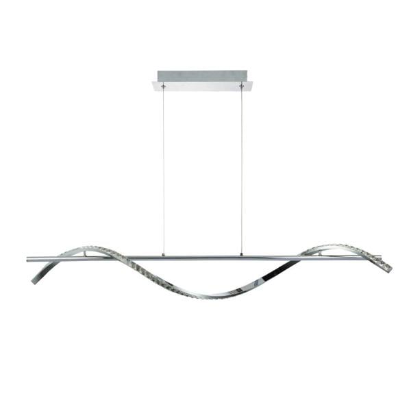 Pagazzi Lighting Hyde Chrome And Crystal LED Pendant