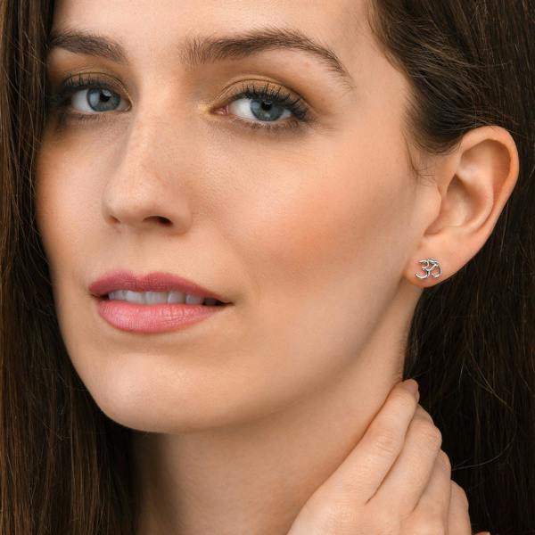 namana 925 Sterling Silver Divine OM Stud Earrings For Women