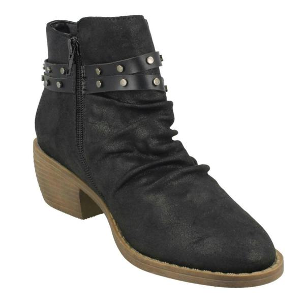 Down to Earth Ladies Down To Earth Rouched Ankle Boots F50948