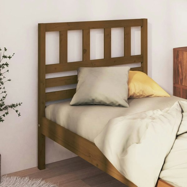Berkfield Bed Headboard Honey Brown 81x4x100 cm Solid Wood Pine