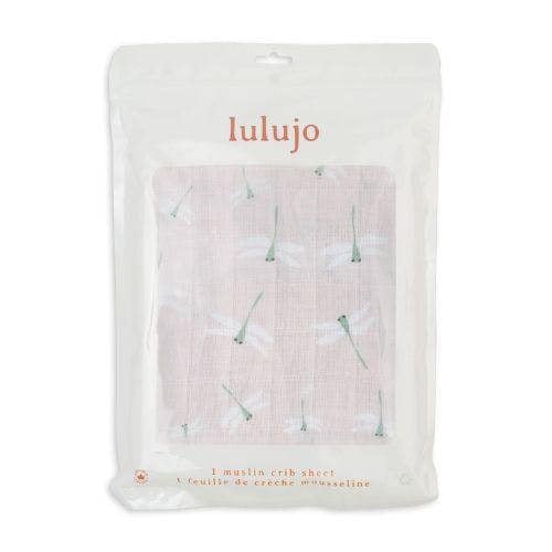 Lulujo -Cotton Cot Fitted Sheet - Dragonfly