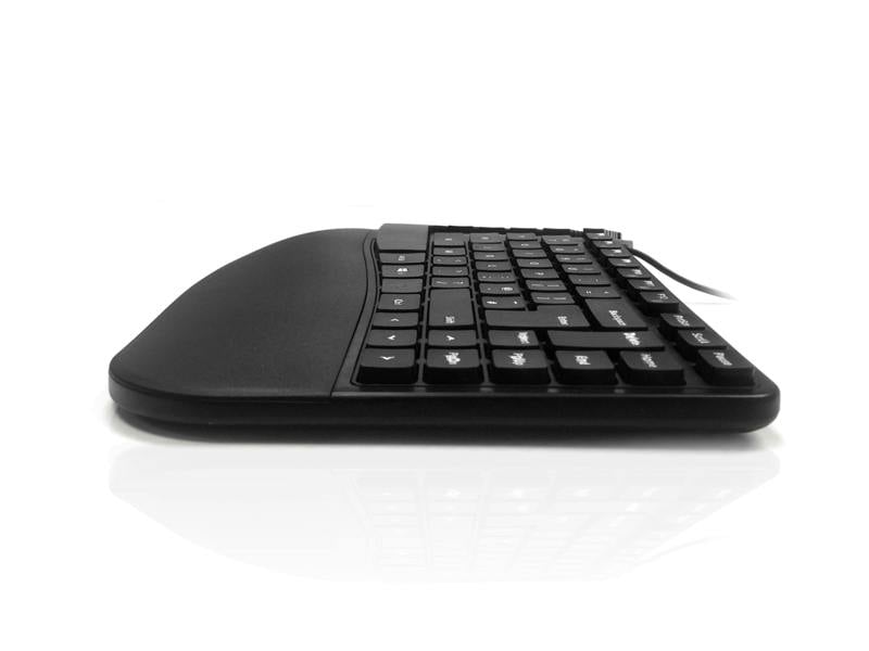 Accuratus Contour - USB Sculptured Ergonomic Split Key Multimedia Keyboard with Reverse Tilt
