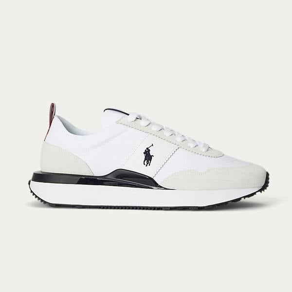 Polo Ralph Lauren Polo Ralph Lauren TRAIN 89 RIB Mens Casual Trainers White/Navy/Red