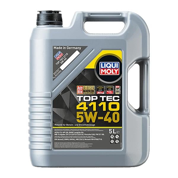 Liqui Moly Top Tec 4110 5W40 Engine Oil ACEA C3 BMW LL-04 VW 511 MB 229.31 5L