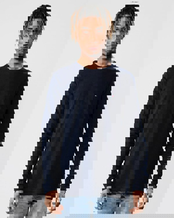 Tommy Hilfiger Stretch Slim Fit Mens Long Sleeve T-Shirt - Desert Sky