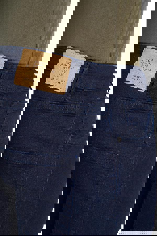 Smart Living Classic Cotton Slim Fit Denim Jeans with Zip Fly - Indigo