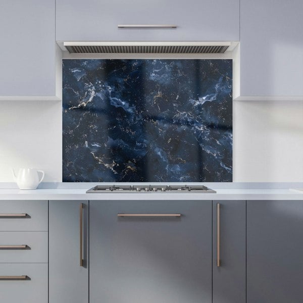 Warren Reed - Designer Navy Blue Quartz Effect Kitchen Splashback
