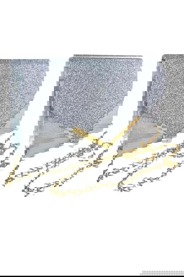 Paulo Due Envelope Glitter Tube Clutch Bag