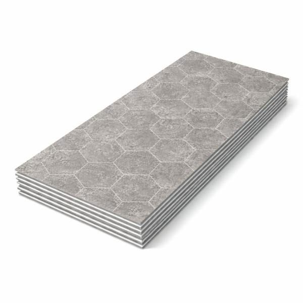 Britwall Dark Grey Hexagon PVC Shower Panel Matt Finish – Dark Grey
