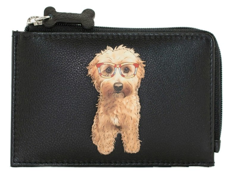 Mala Leather Cocos Glasses' Dog Coin & Card Leather Purse
