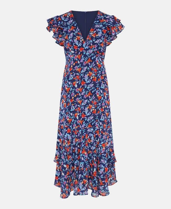 Floral Blue Midi dress