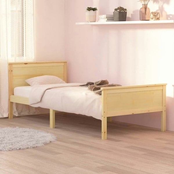 Berkfield Bed Frame Solid Wood Pine 100x200 cm