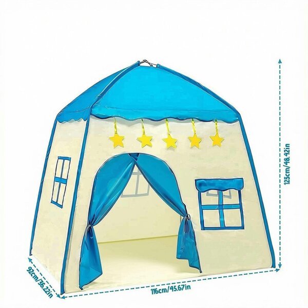 deAO Toys Play Tent Girls Princess Tent Indoor & Outdoor Toddler Tent - blue