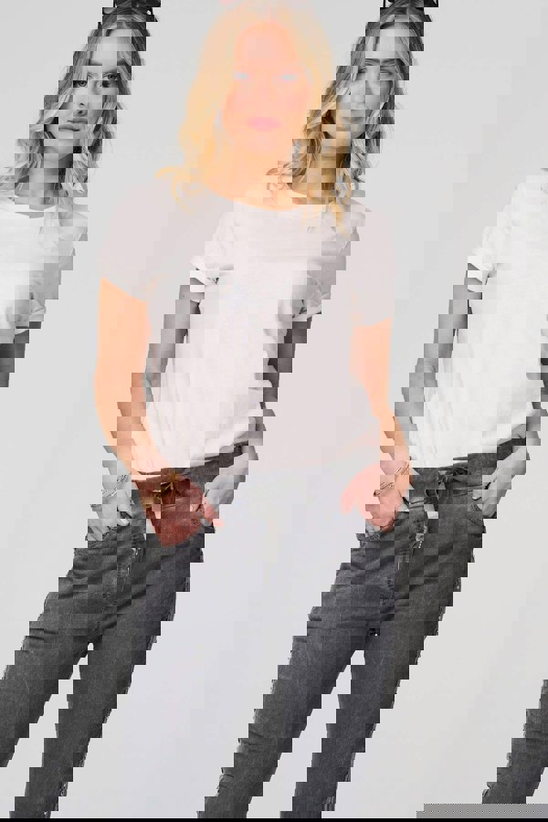 Dark Grey | Plain Skinny Tie Waist Trousers