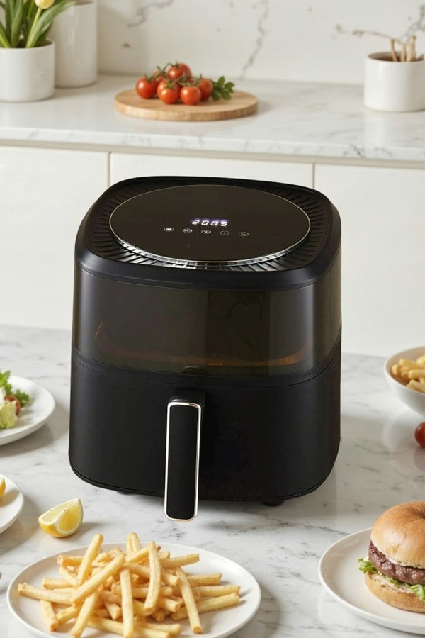 Living and Home 6L Air Fryer Oven Visible Roaster with Smart Touch Display, Adjustable Temp, Timer Function