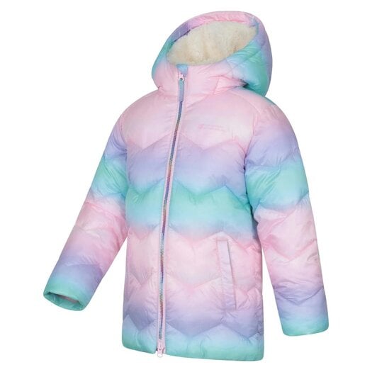 Mountain Warehouse Childrens Meadow Rainbow Gradient Water Resistant Padded Jacket - Pink