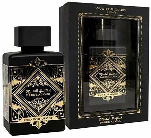 Lattafa Badee Al Oud Oud for Glory box and bottle 2